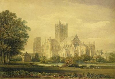 Catedral de Wells, 1821 de John Chessell Buckler